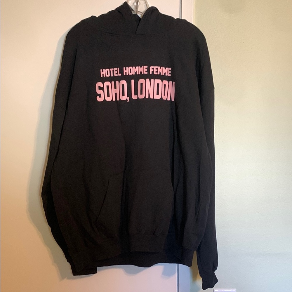NWT Hotel Homme Femme London Black Hoodie